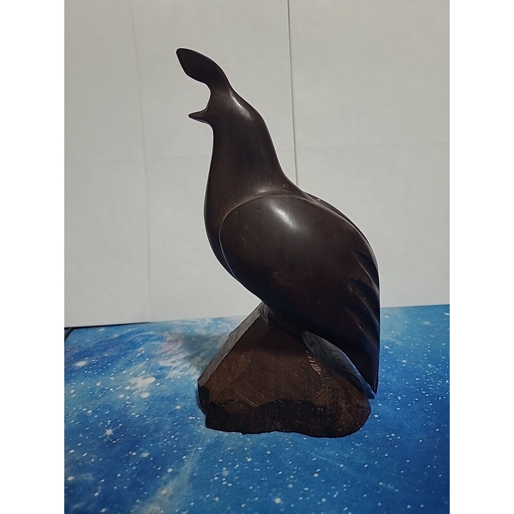 Vintage Quail Bird Hand Carved Ironwood Desert Southwest 7.5 in